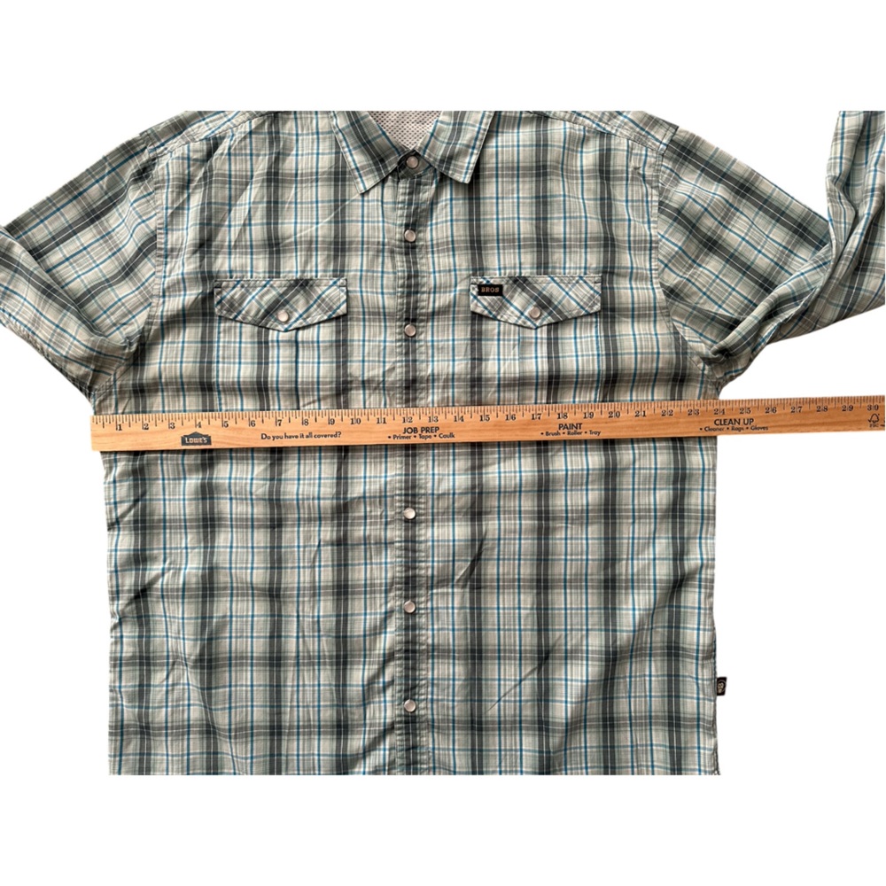 Howler Brothers Pearl Snap Long Sleeve Shirt Lightweight Vented Mens Size Large - Picture 4 of 9